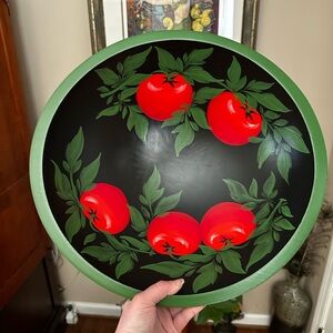 Sherwood Forest Hand Painted Bowl Red Tomato Design